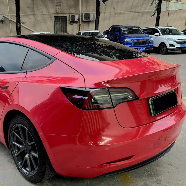 Sparkle Red pet decorative film sticker car car wrap vinyl film Red shiny car film
