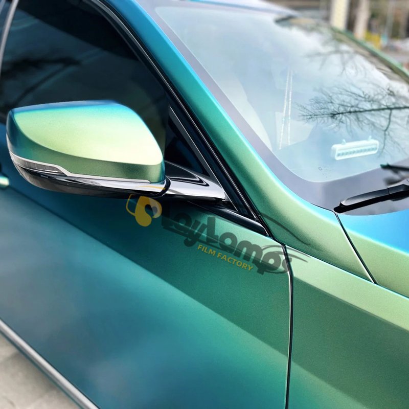 1.52*18m Roll PET Matte Early Spring Green Chameleon Car Vinyl Wrap Film Color Change Vinyl Sticker