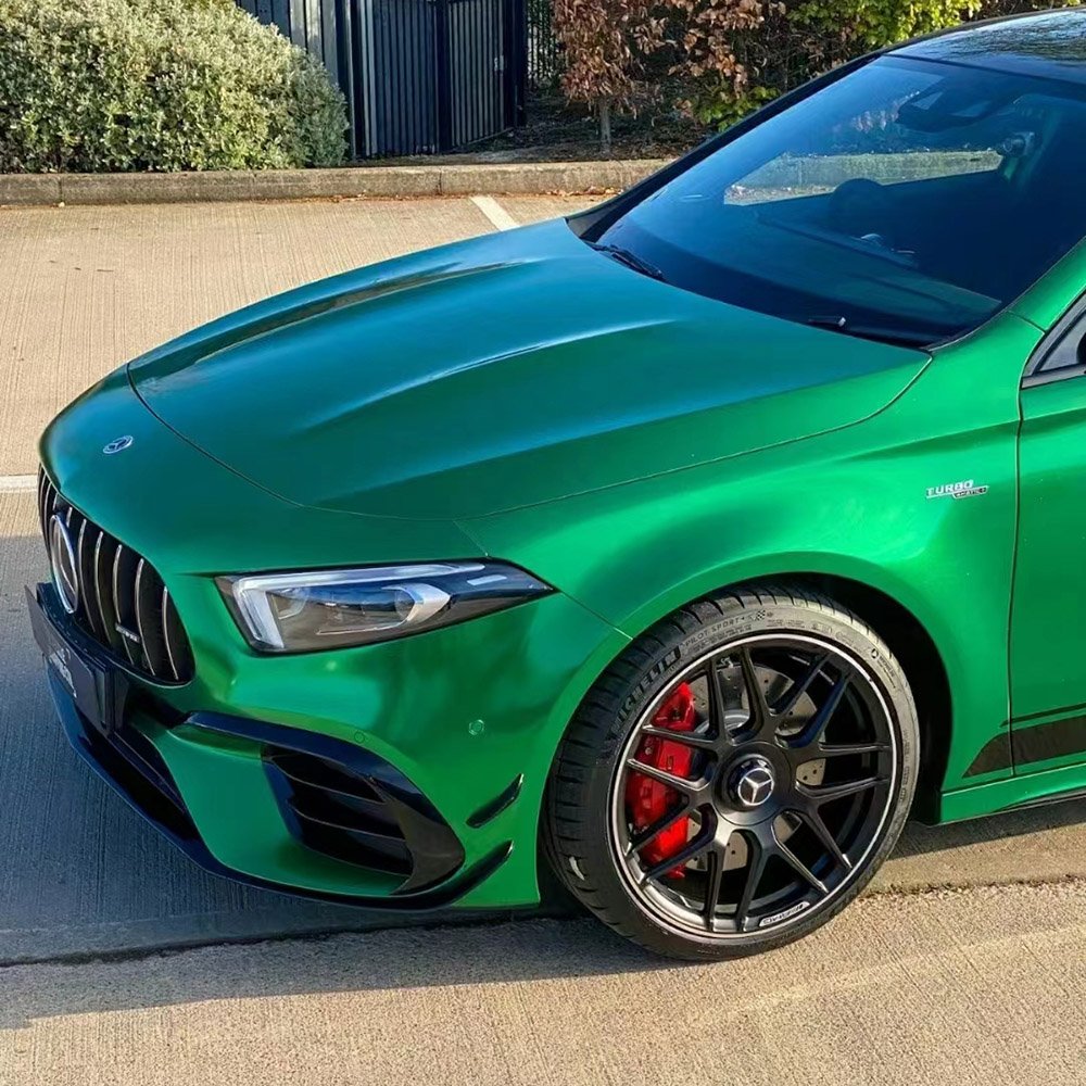 Glossy Vinyl Car Wrap Full Body Auto Color Changing Film Super Glossy Metallic Viridis Green Car Body Film