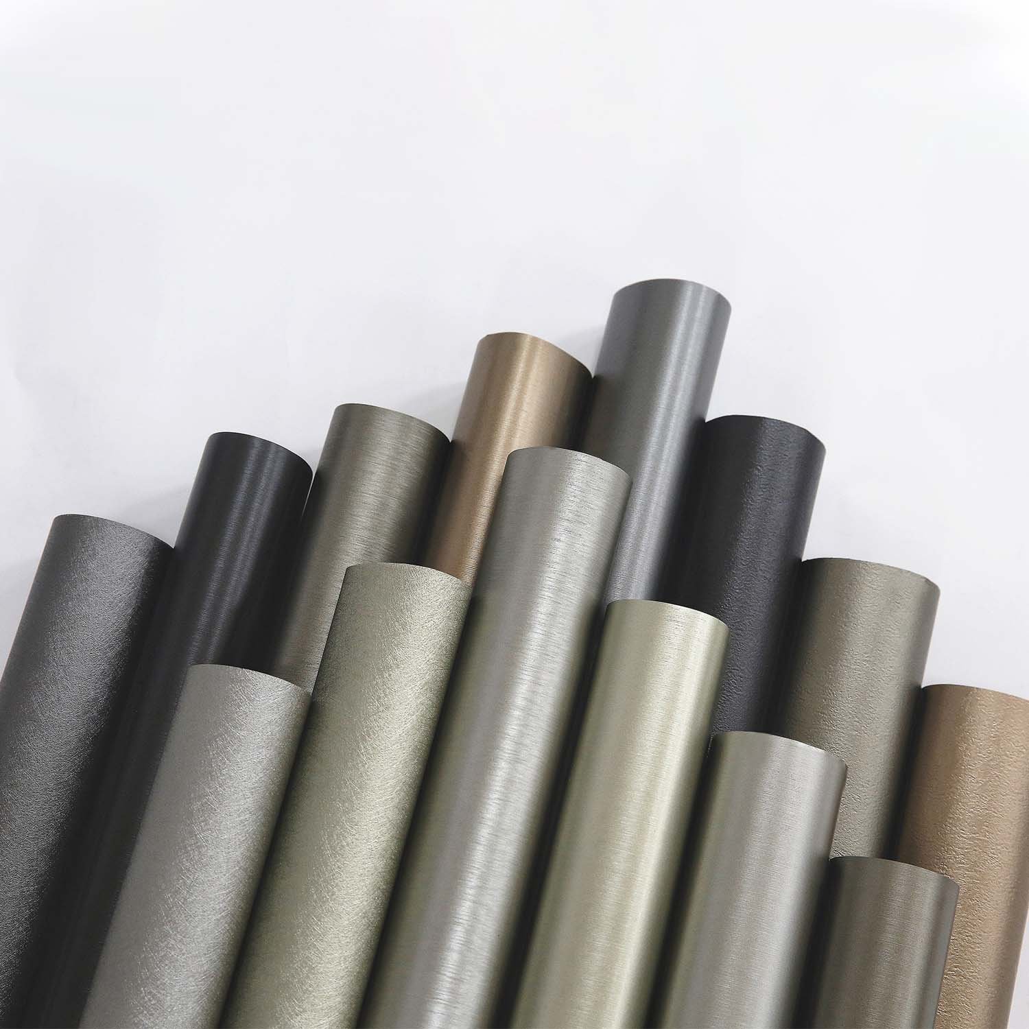 Custom High Glossy Laminate Laminadora Furniture Metallic Style Membrane Fire Retardant Roll Foils Decorative PVC Film