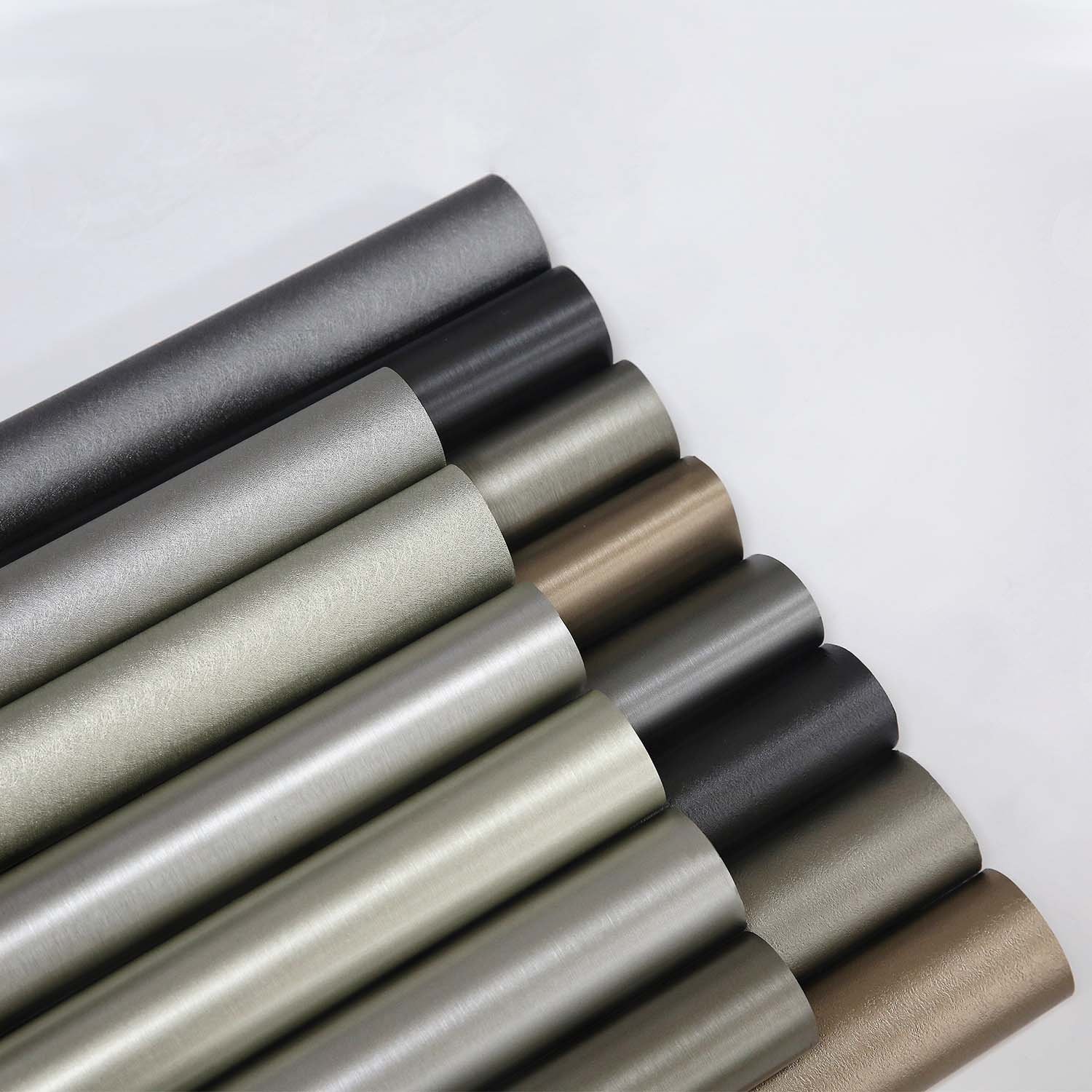 Custom High Glossy Laminate Laminadora Furniture Metallic Style Membrane Fire Retardant Roll Foils Decorative PVC Film