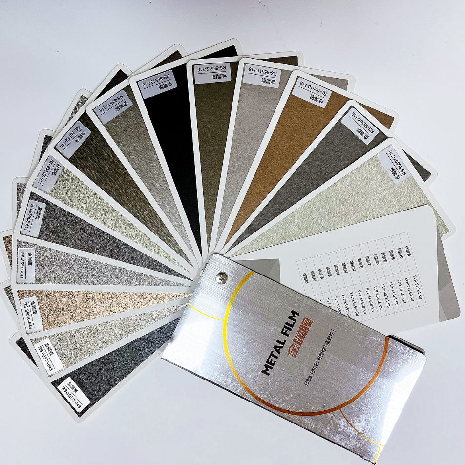 Custom High Glossy Laminate Laminadora Furniture Metallic Style Membrane Fire Retardant Roll Foils Decorative PVC Film