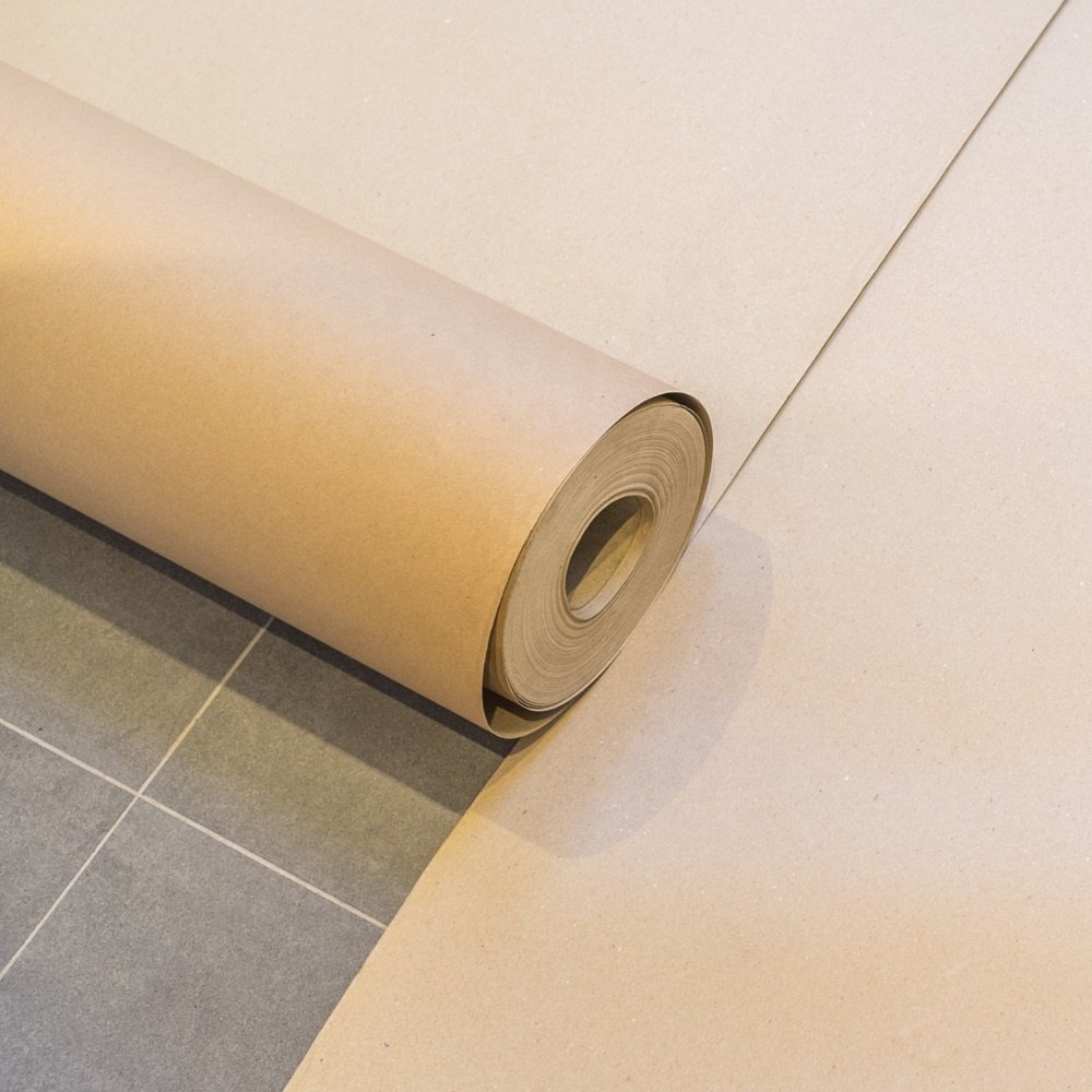 1mm thick paperboard floor protective film adopts roll type, economical building decoration floor protection supplier