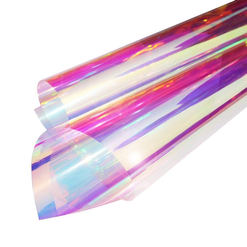 PET adhesive decorative rainbow solar control window film for building