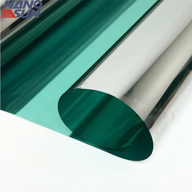 Green Silver PET architectural film Decorative window film covering with high UV protection and heat resistant
