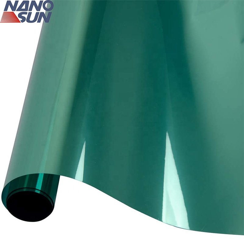 Green Silver PET architectural film Decorative window film covering with high UV protection and heat resistant