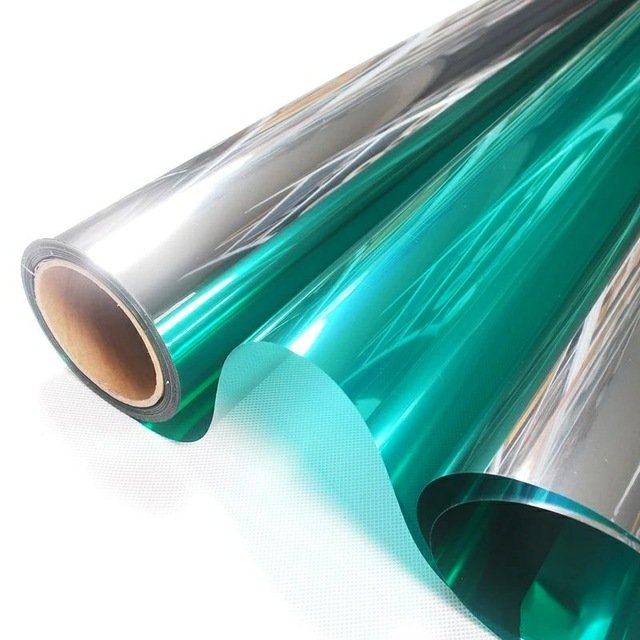 Green Silver PET architectural film Decorative window film covering with high UV protection and heat resistant