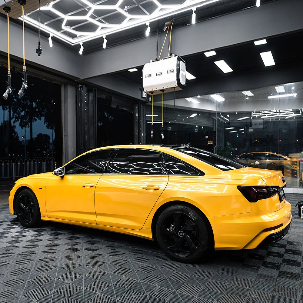 Golden Yellow Vinyl Wrap car wrap vinyl color OEM Factory price decorative films color-changing car tpu film