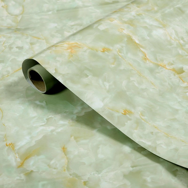 Non-self-adhesive waterproof PVC home decorative marble film rolls for various panel