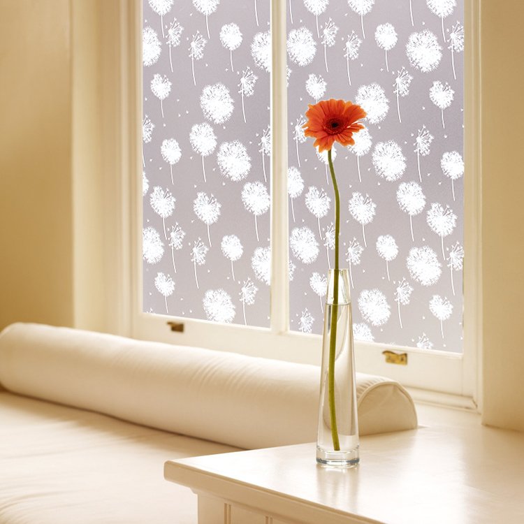 Privacy Control Frosted flower Removable Window Film Decoration