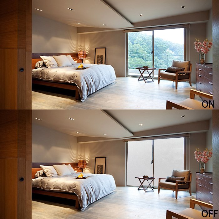 Milky White Switchable Smart PDLC Privacy Film Electronic Swithchable PDLC Smart Film for Window Glass Modern Customize Homewell