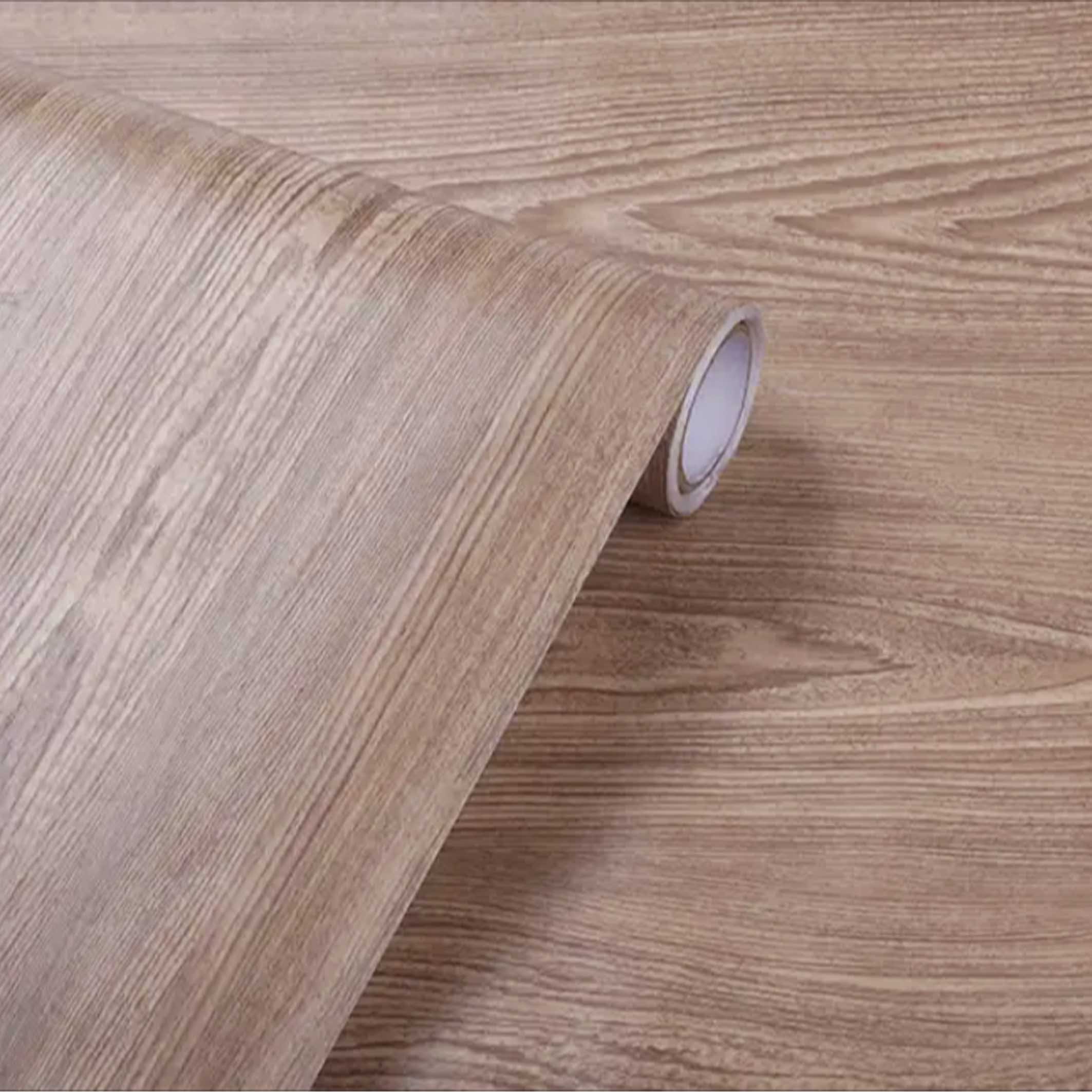 Wooden furniture sticker 3D effect wood color PVC decorative film wooden vinyl self adhesive sheet polyvinyl wrap roll for door