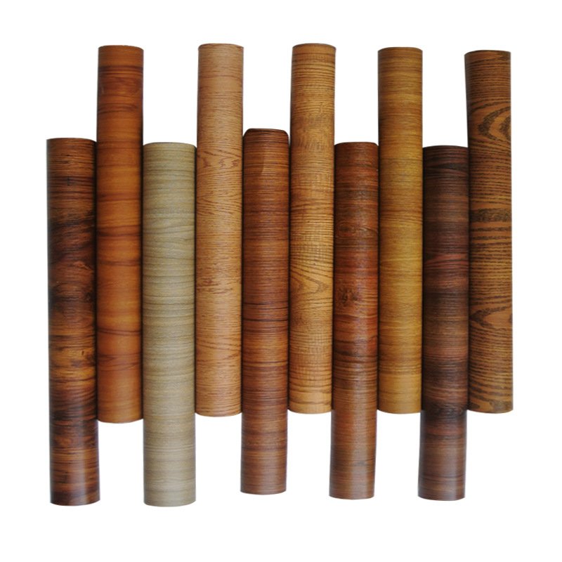 decorative wallpaper pvc wooden grainy furniture film