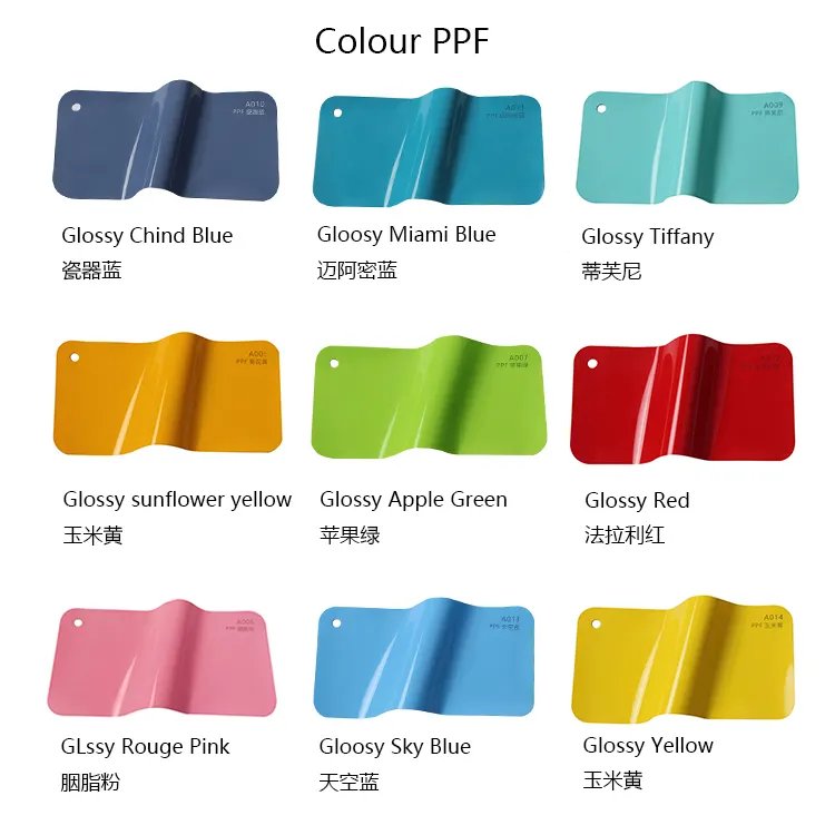 Auto Body Sticker Paint Protection Film Color Changing Film Car Tints TPH PPF Color Car Wrap Vinyl Self Healing 1.52*17m 5 Years