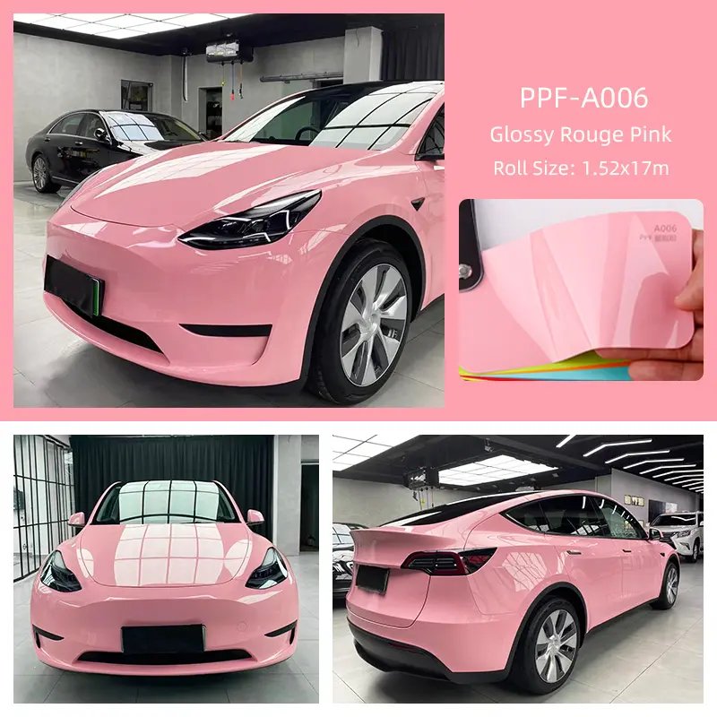 Auto Body Sticker Paint Protection Film Color Changing Film Car Tints TPH PPF Color Car Wrap Vinyl Self Healing 1.52*17m 5 Years
