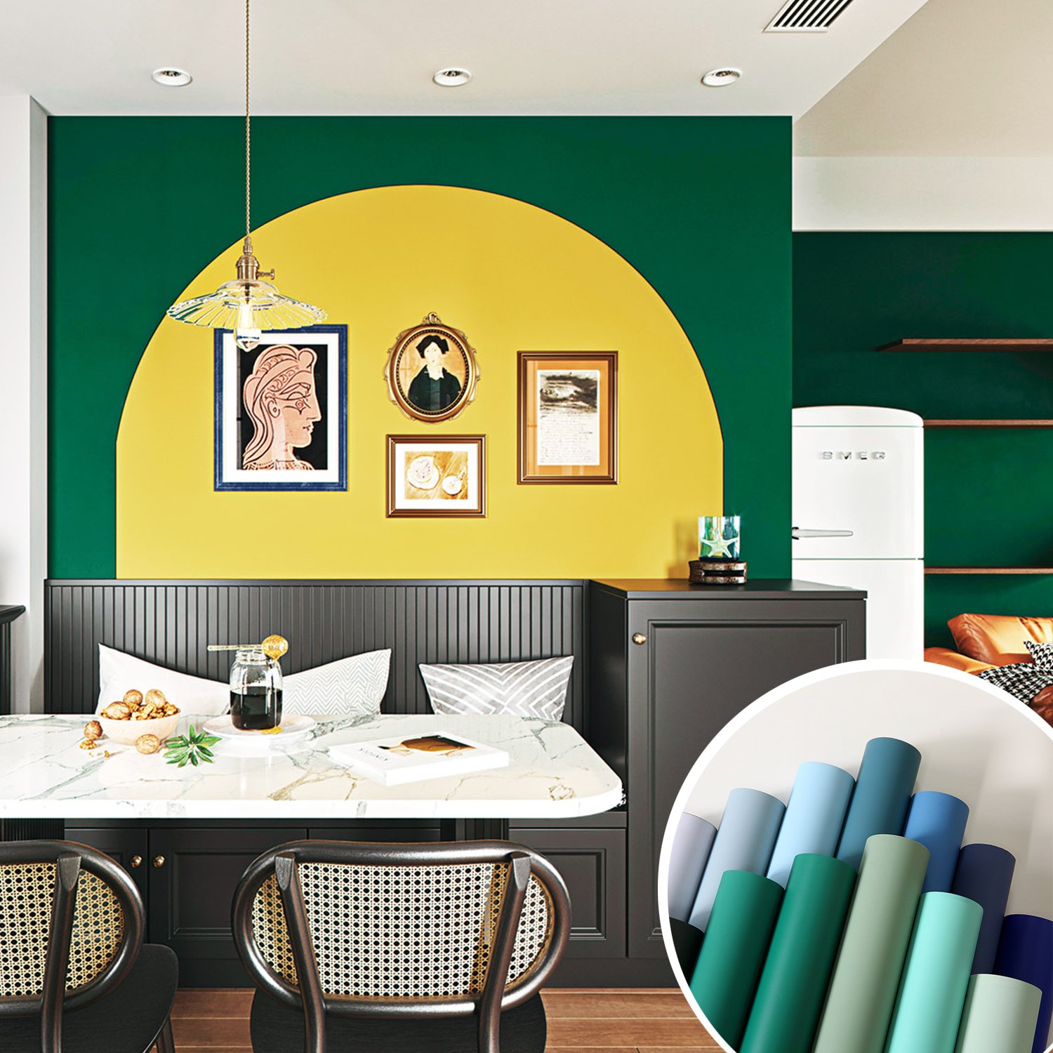 Multicolor Solid MonoChrome Style Vacuum Press Laminadora Membrane Foil Decorative PVC Film For Wall Panel
