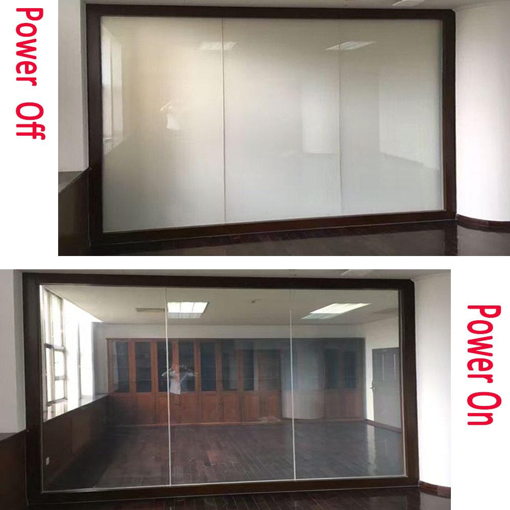 glass film privacy protection film PDLC smart glass film for rooms offices partition and privacy film
