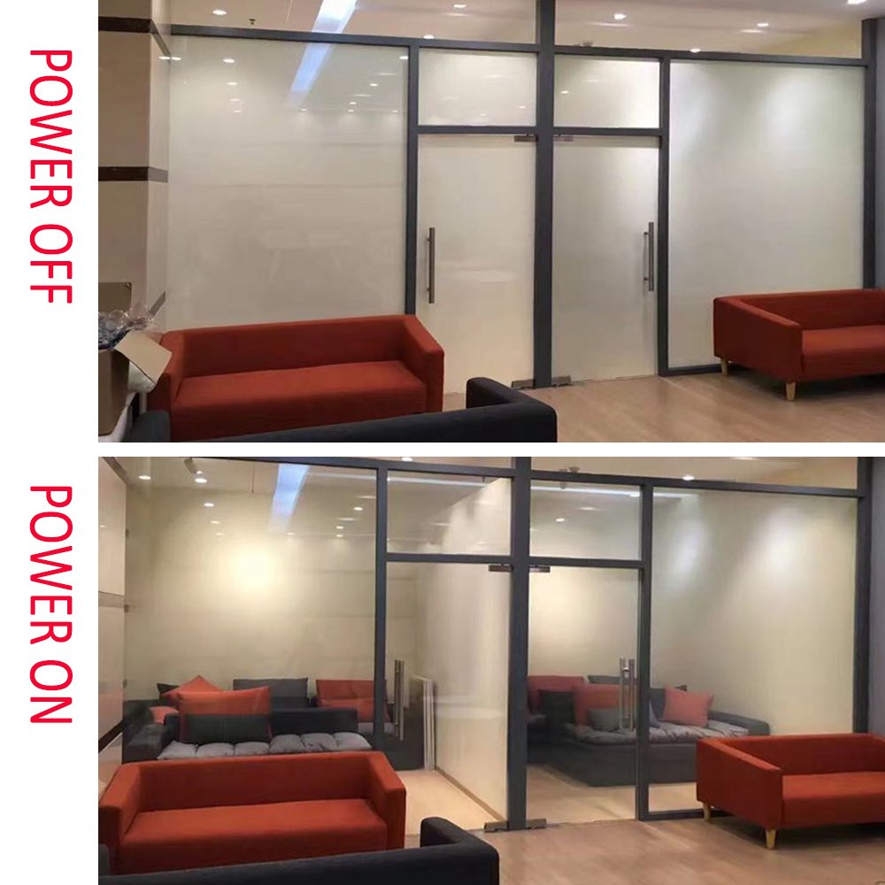 glass film privacy protection film PDLC smart glass film for rooms offices partition and privacy film