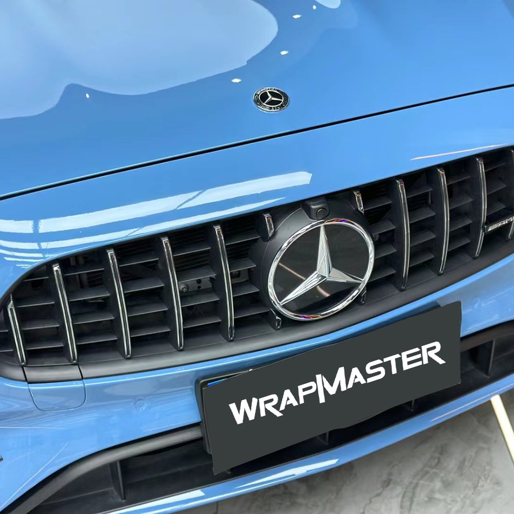 WRAPMASTER 1.52*17m Dirt-resistant Heat-resistant Easy-to-install Piano China Blue TPU PPF Car Scratch Paint Protection Film