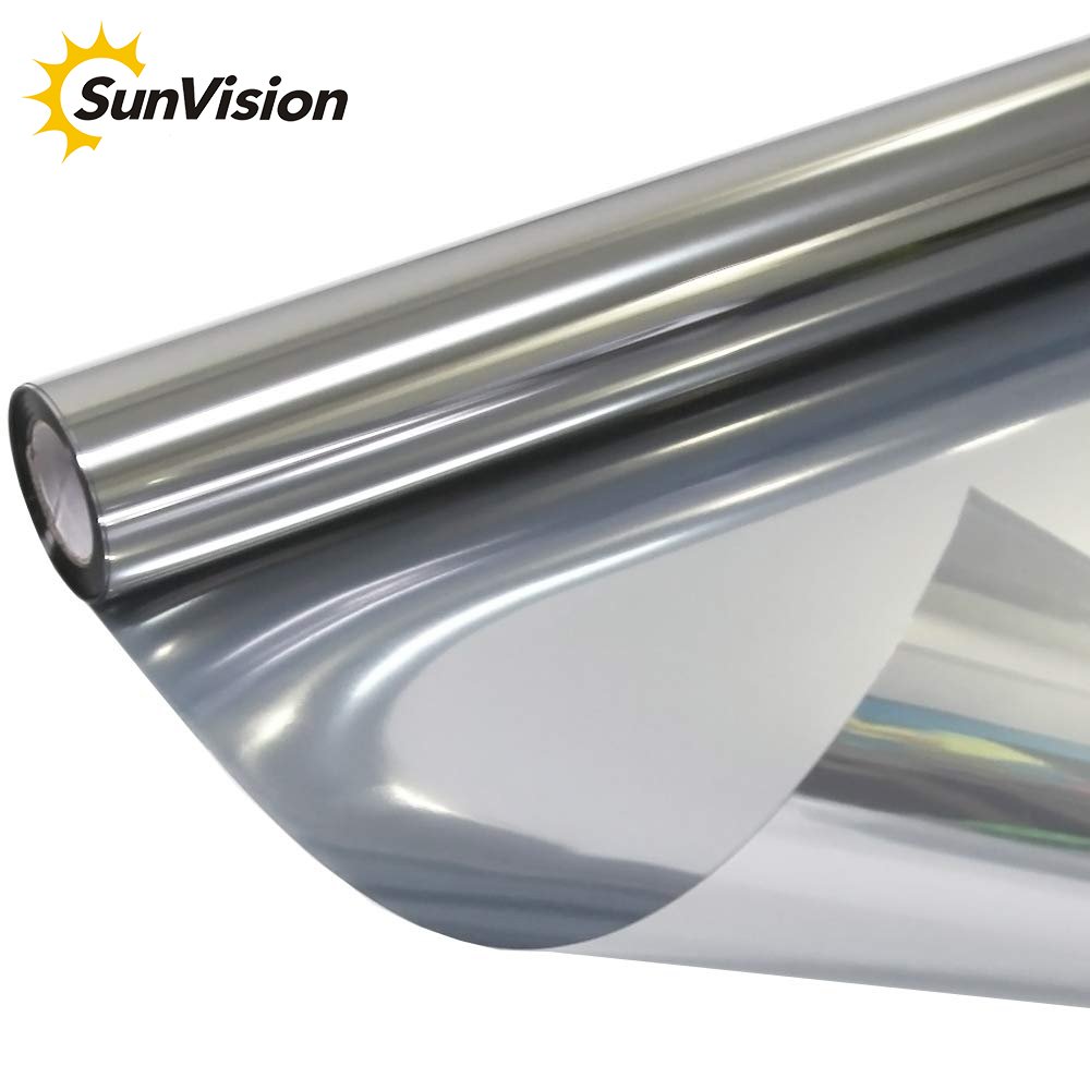 Silver silver 2 way mirror building window film reflective wholesale price home tinted glass film in solar insulation paper