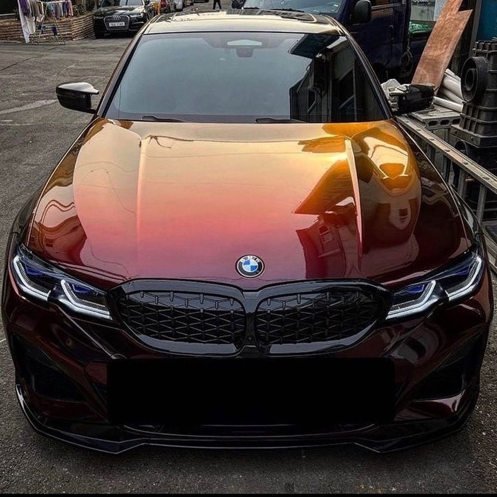 WRAPMASTER 1.52*18 meter black red super gloss chameleon car vinyl wrap vehicle wraps