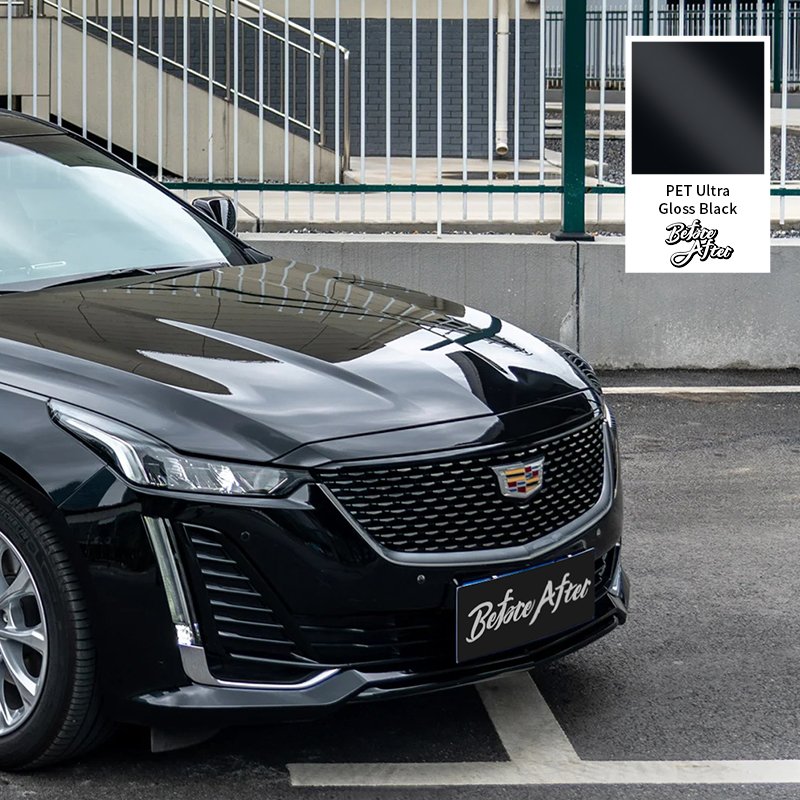 Glossy Piano Black PVC Vehicle Air Free Super Crystal Color Change Self Adhesive Foil Wrap Vinyl Film Black self-repairing film