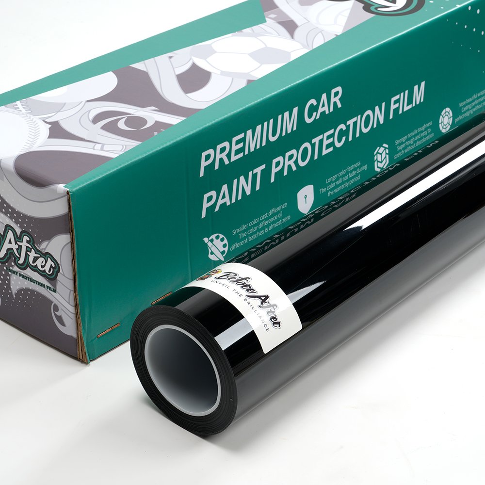 Glossy Piano Black PVC Vehicle Air Free Super Crystal Color Change Self Adhesive Foil Wrap Vinyl Film Black self-repairing film
