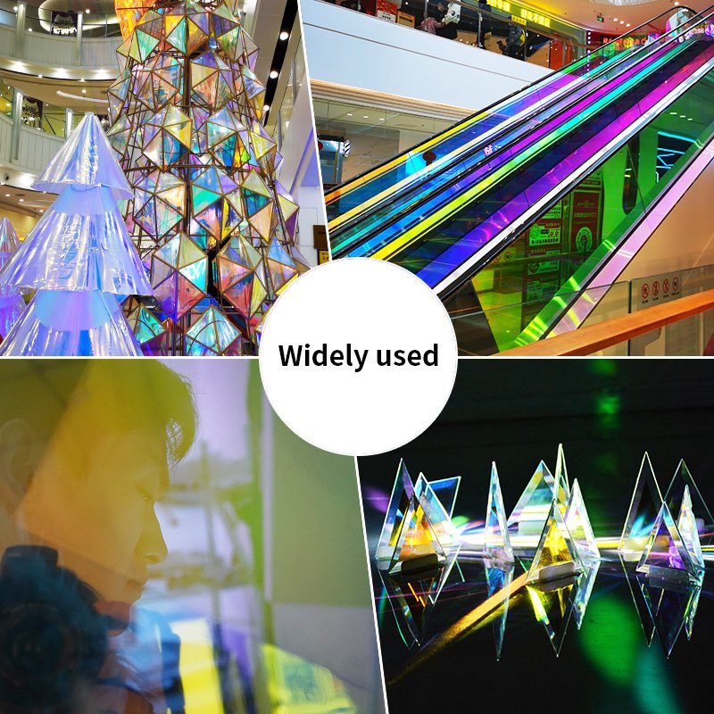 Decorative Self Adhesive Dichroic Decorative Rainbow Building Tint Reflective Window Film