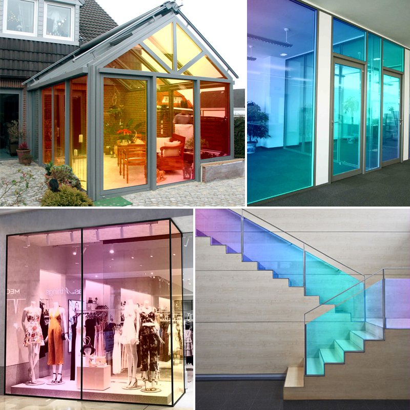 Decorative Self Adhesive Dichroic Decorative Rainbow Building Tint Reflective Window Film