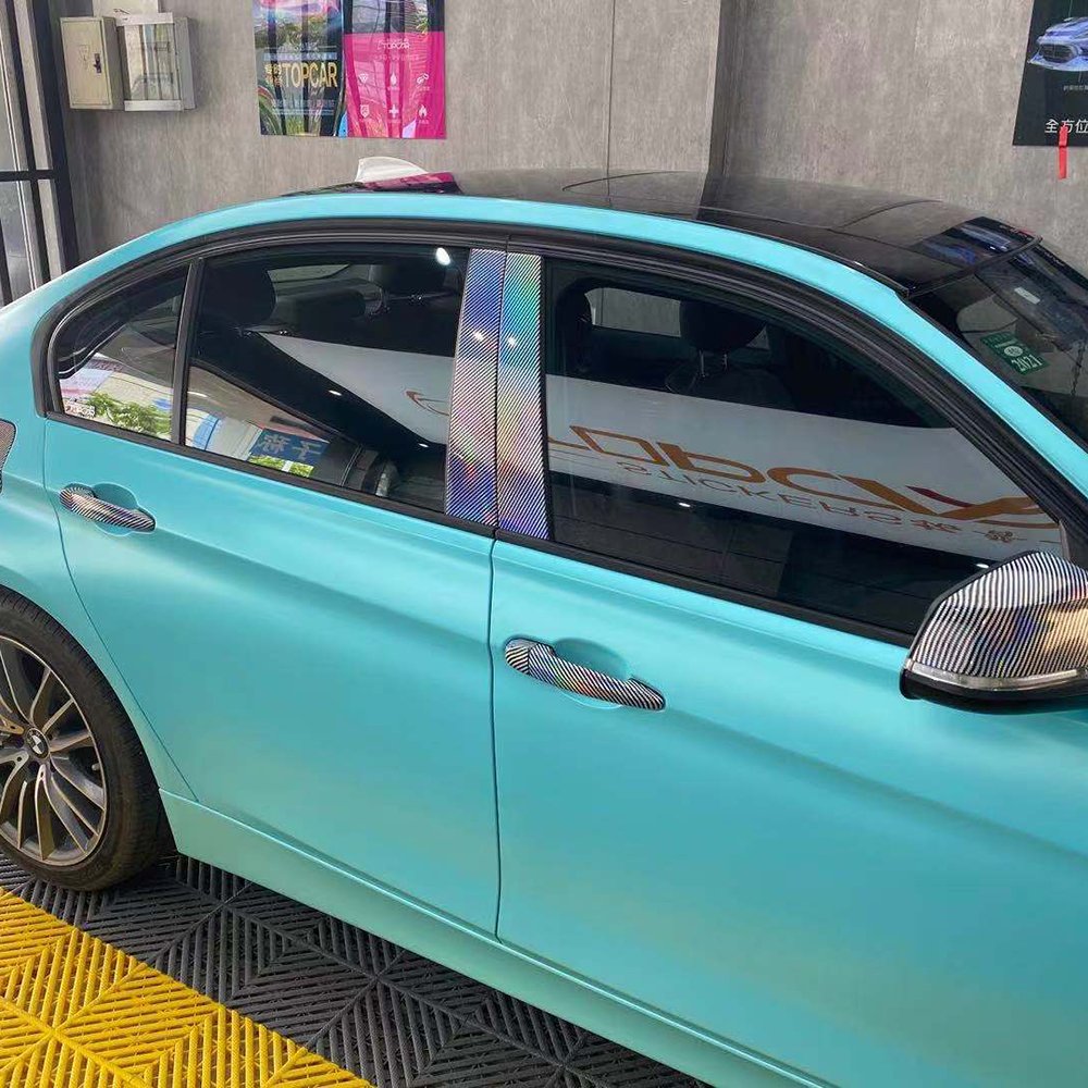 WRAPMASTER 1.52*18m Satin Metallic Tiffan* Blue PVC Car Sticker Vehicle Wrap Vinyl Car Wraps
