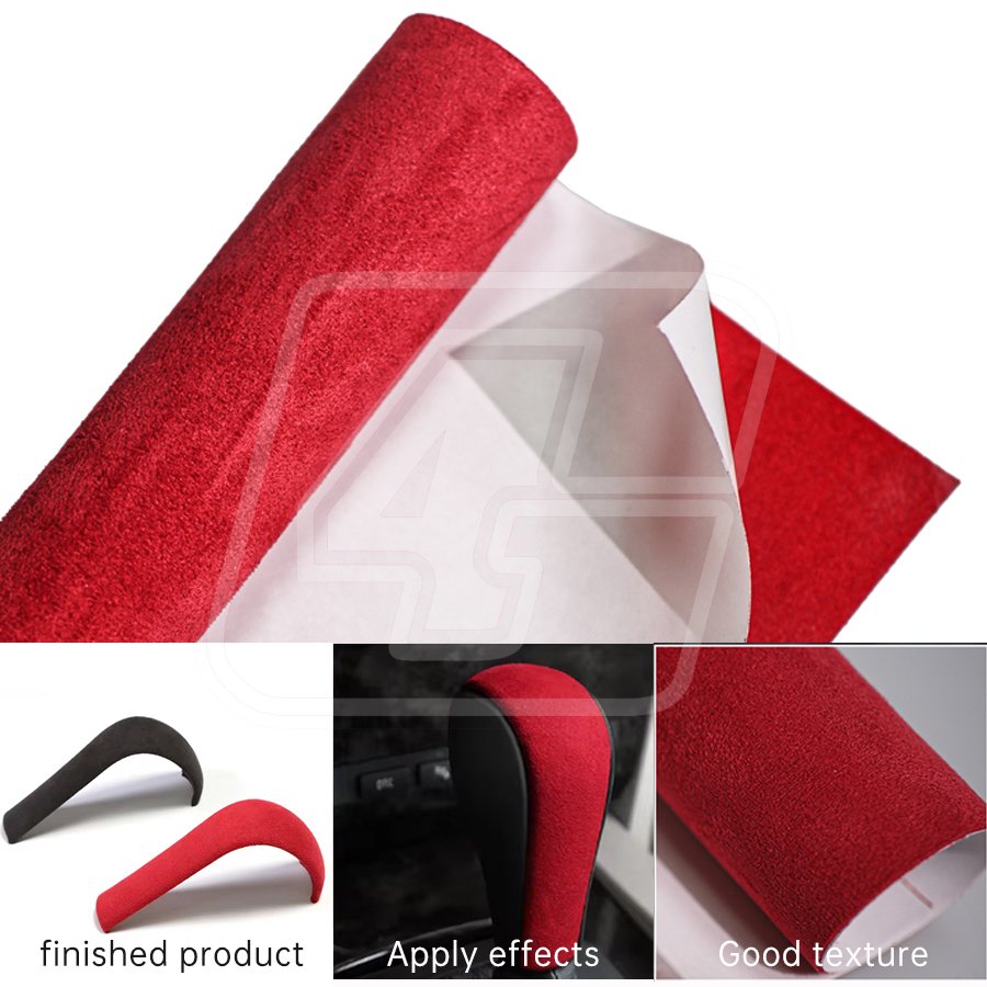 0.4mm Velvet Suede PVC Faux Artificial Upholstery Synthetic Self Adhesive Leather Sticker Roll for Car Interior Repair