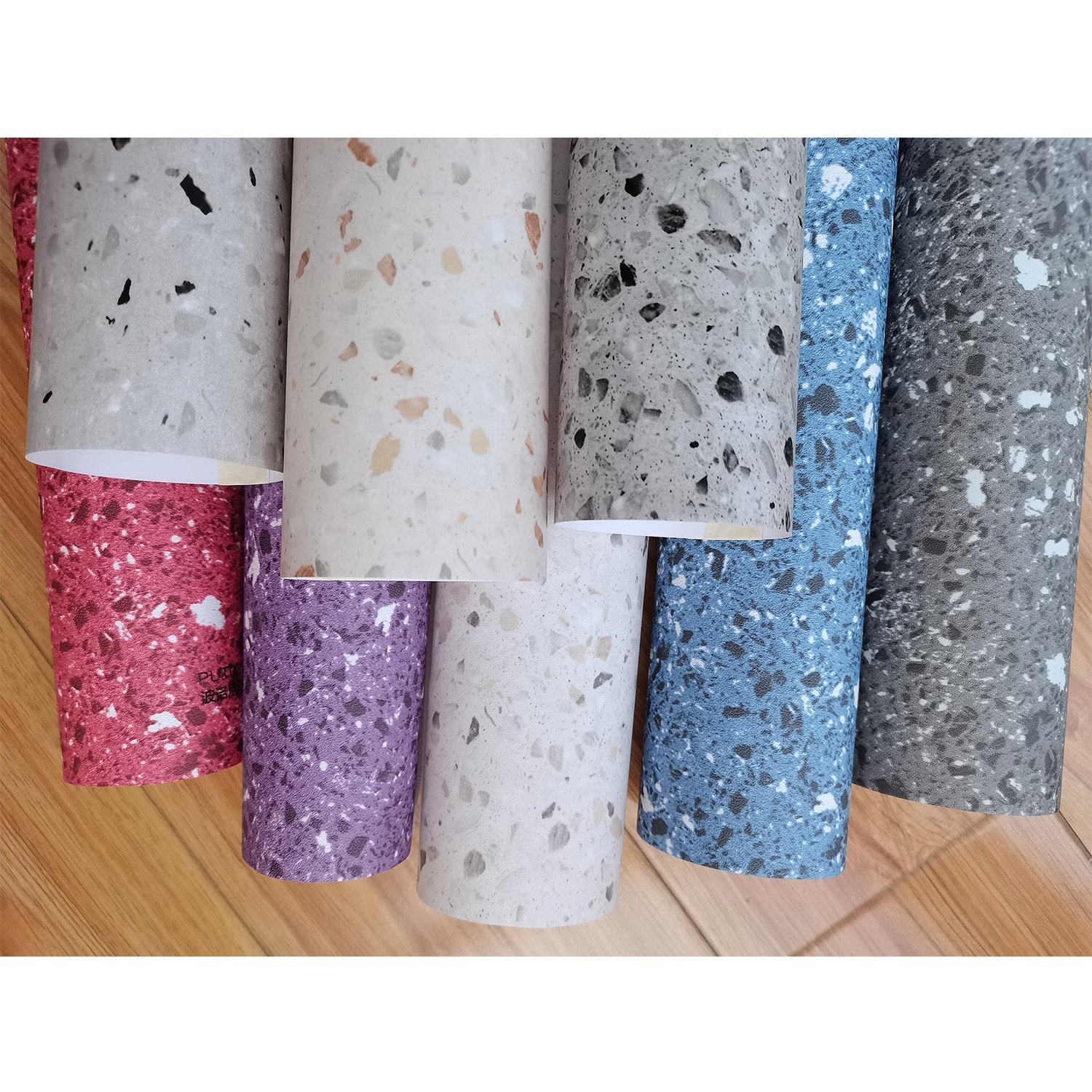 Stone Design White Marble PVC Decorative Film For Kitchen Countertops