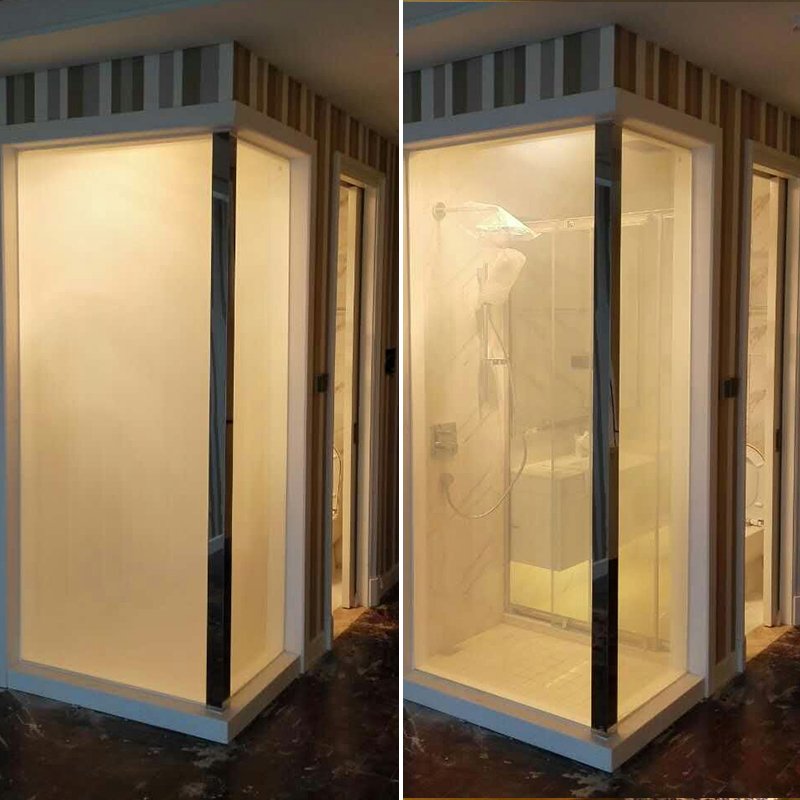 Switchable PDLC Smart film Magic Glass Laminated Safe Glass For Villa Room Partition
