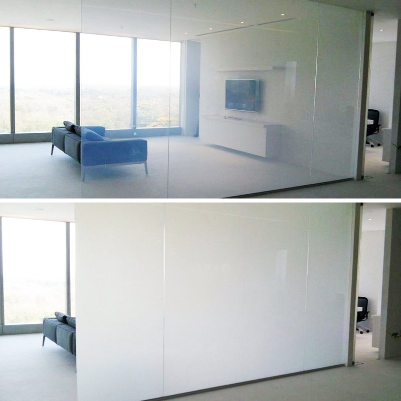 Switchable PDLC Smart film Magic Glass Laminated Safe Glass For Villa Room Partition