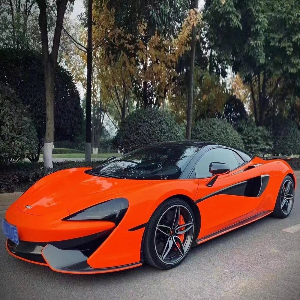 WRAPMASTER 1.52*18metre fluorescent orange gloss original paint custom auto car vinyl wrap