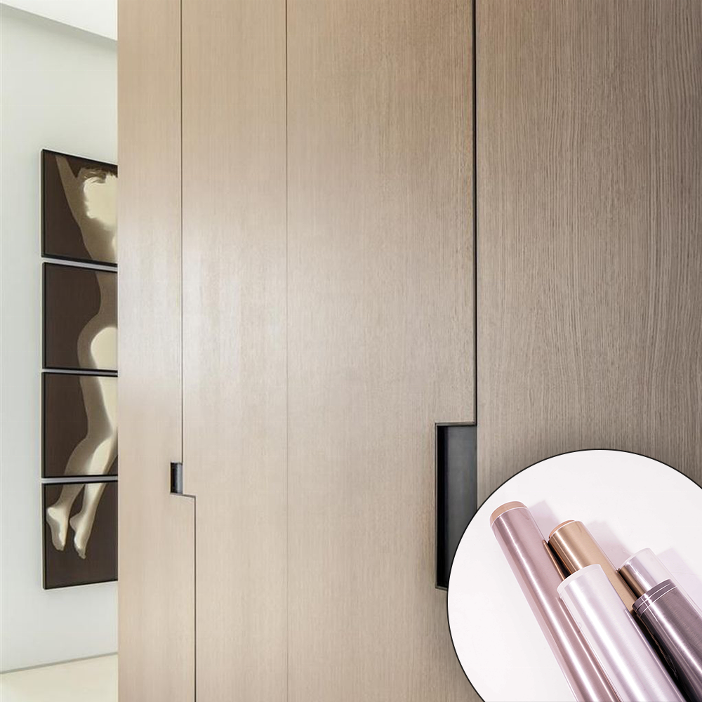 Anti Metal Brushed Heat Transfer Film Panels Hot Stamping Type PET/PETG Decorative Film for Home Appliance