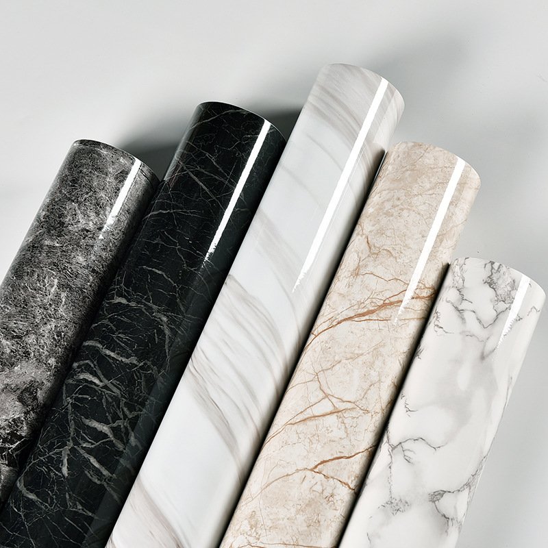 PVC Marble Contact Paper Self Adhesive Decorative Wallpaper