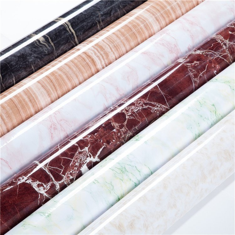 Marble Stone PVC Foil for MDF Vacuum Press PVC Decoration Film for Kitchen Cabinet Door