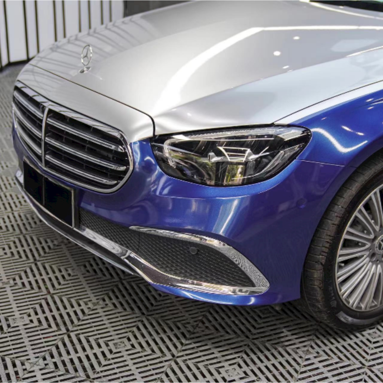 Metallic Blue Silver Decorative Film Vinyl Fiber Decorative Body Sticker Car Protection Removable Vinyl Wrap Film