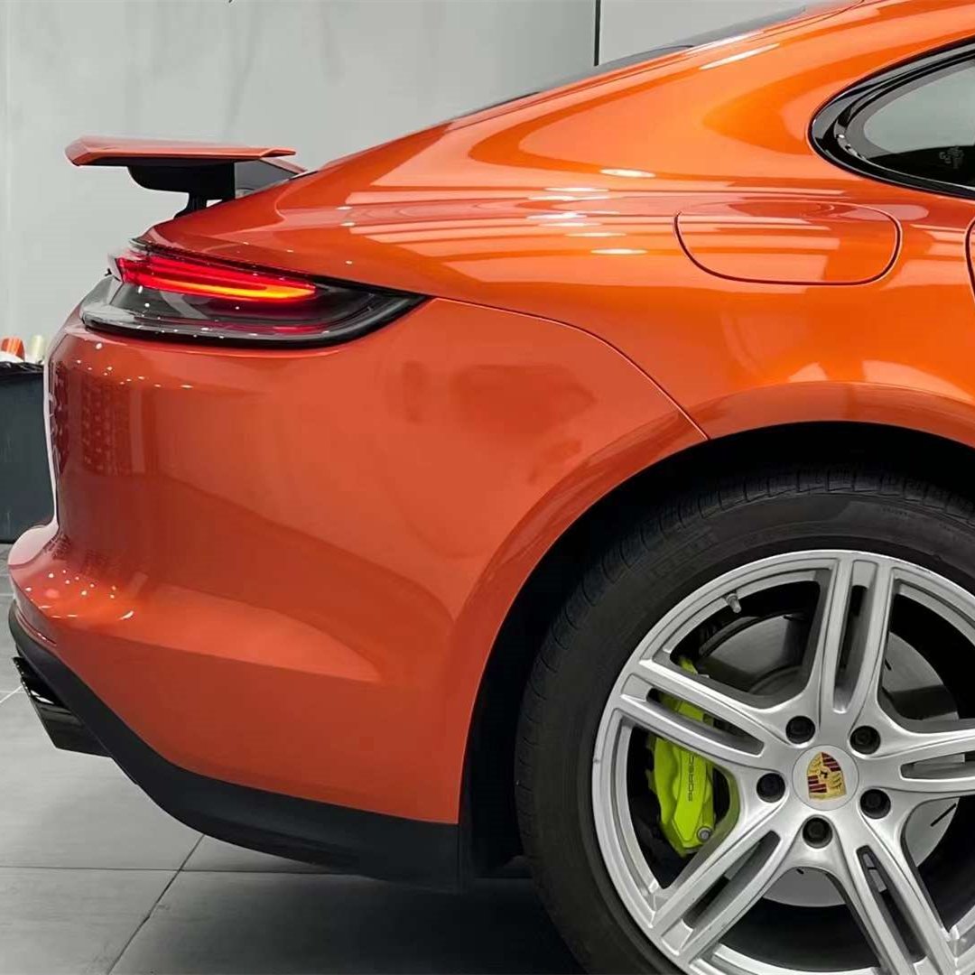 Premium PET Ultra Gloss Metallic Color Vinyl Bay Orange Auto Wrapping Film