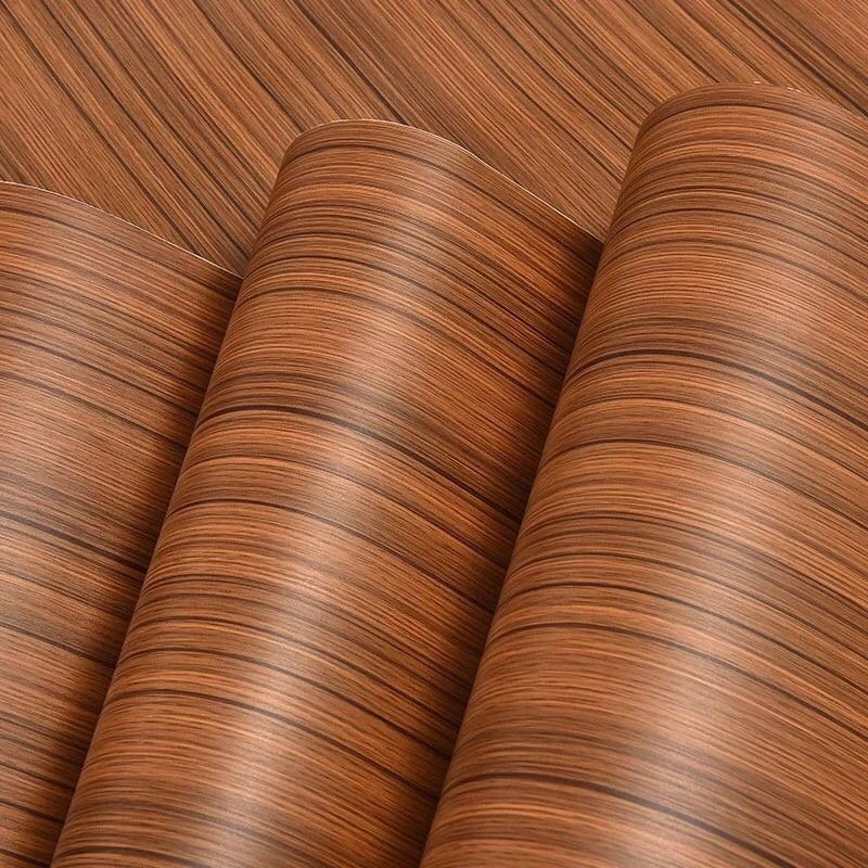 New Dark Wood Color embossing pvc wallpaper Interior Decorative Film PVC Membrane Foil For MDF Cabinet Door