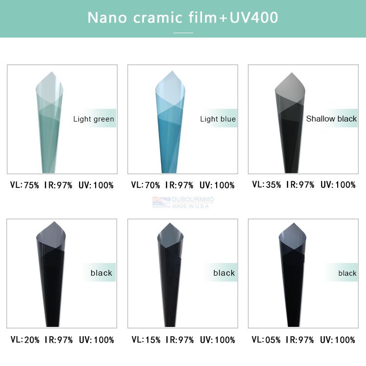 Hot Sale VLT15% PET Car Ceramics Solar film Protection Privacy HD Uv400 High Definition Window Sticker