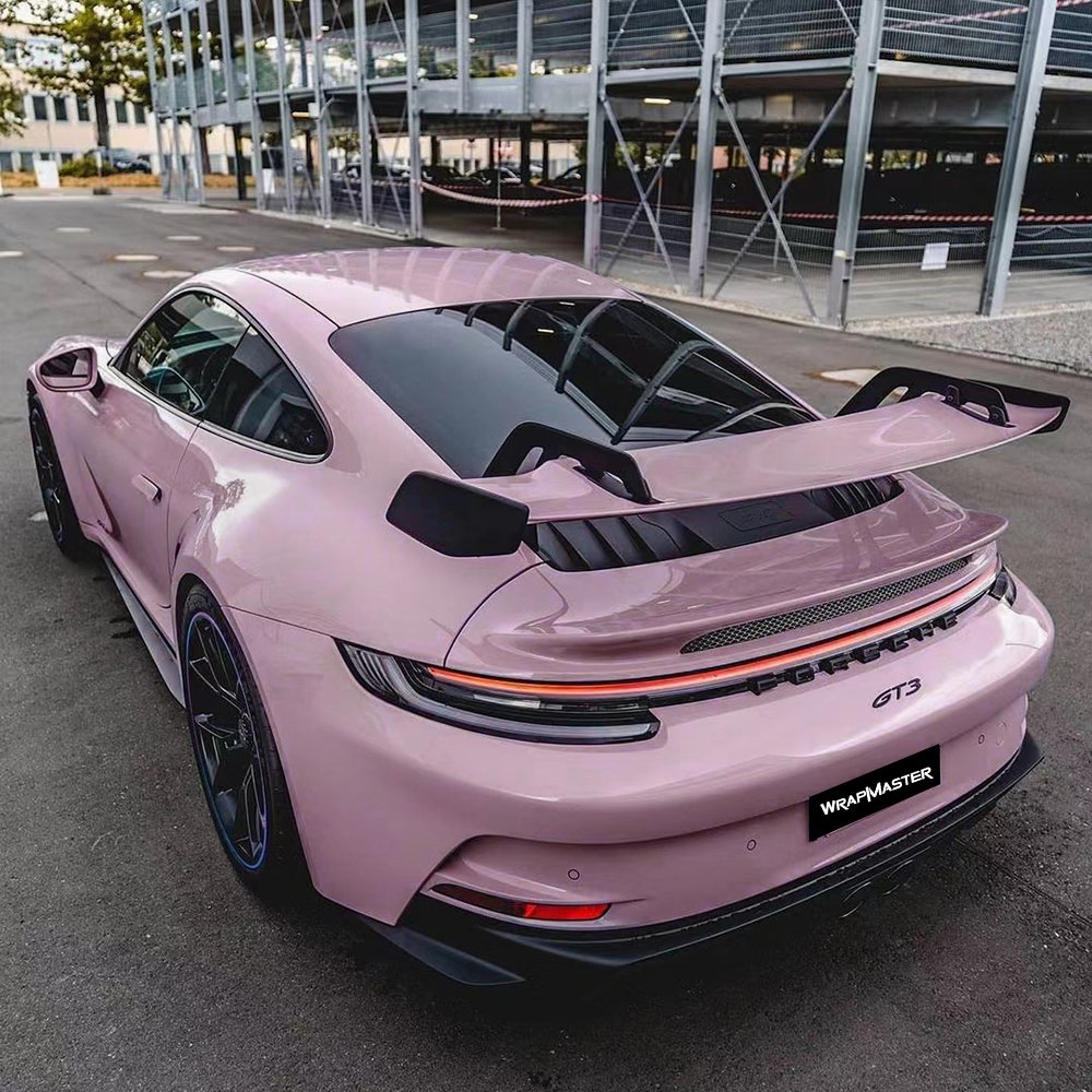 WRAPMASTER PET Self Healing Woolong Milk Tea Pink vehicle wraps Paint Protect Film car wrap vinyl