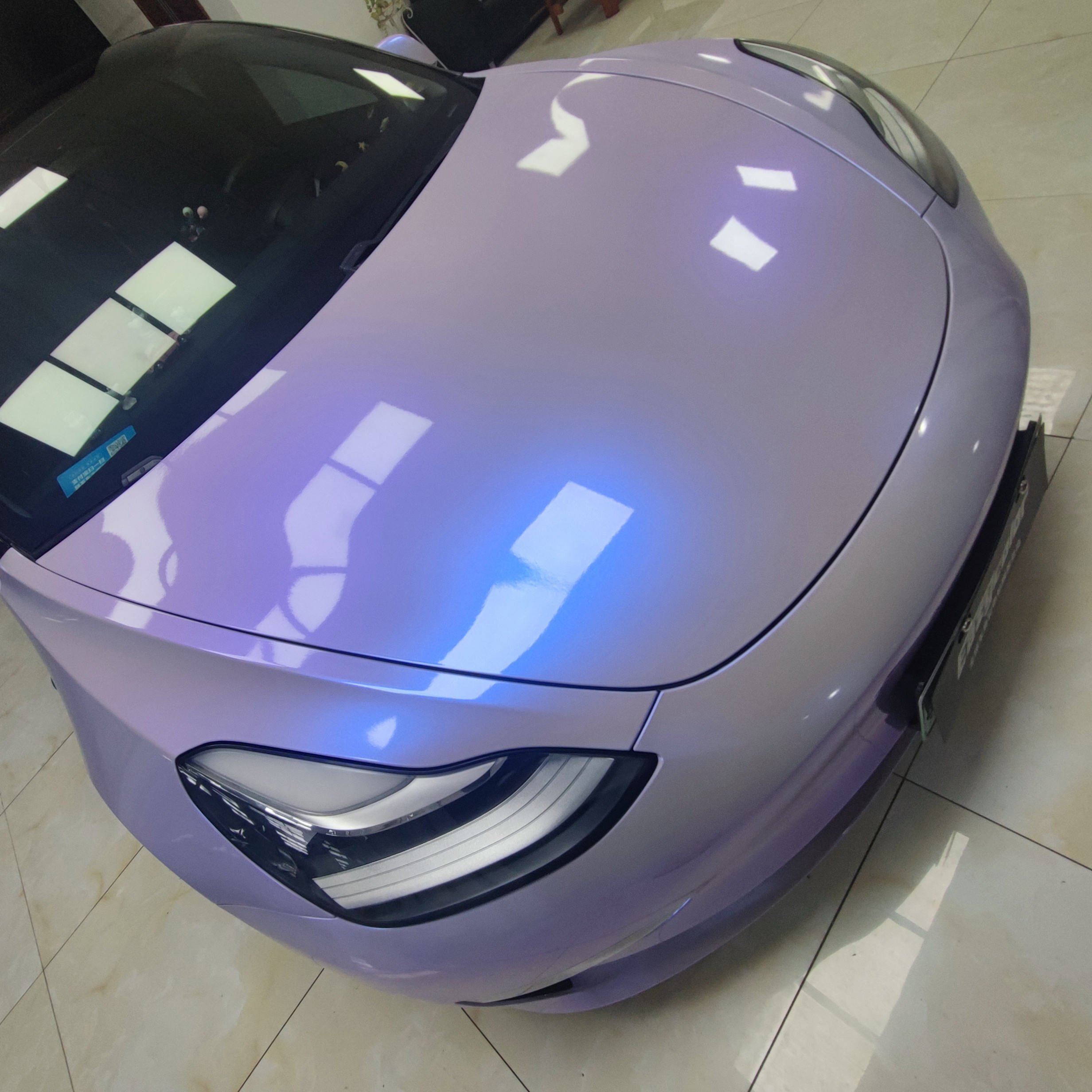 Bubble Free Ultra Gloss Violet Purple Vehicle Full Body Car Wrapping Film Car Decoration Film