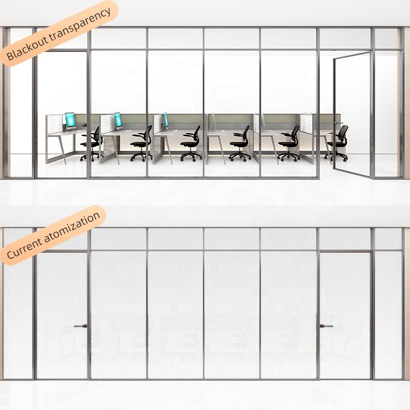 Factory Direct Smart Glass Office Partitions with PDLC Film Privacy Protection Transparent Power Atomization for Decoration