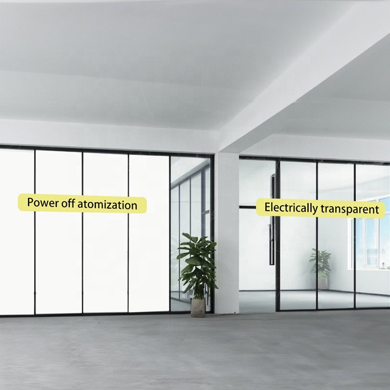 Factory Direct Smart Glass Office Partitions with PDLC Film Privacy Protection Transparent Power Atomization for Decoration