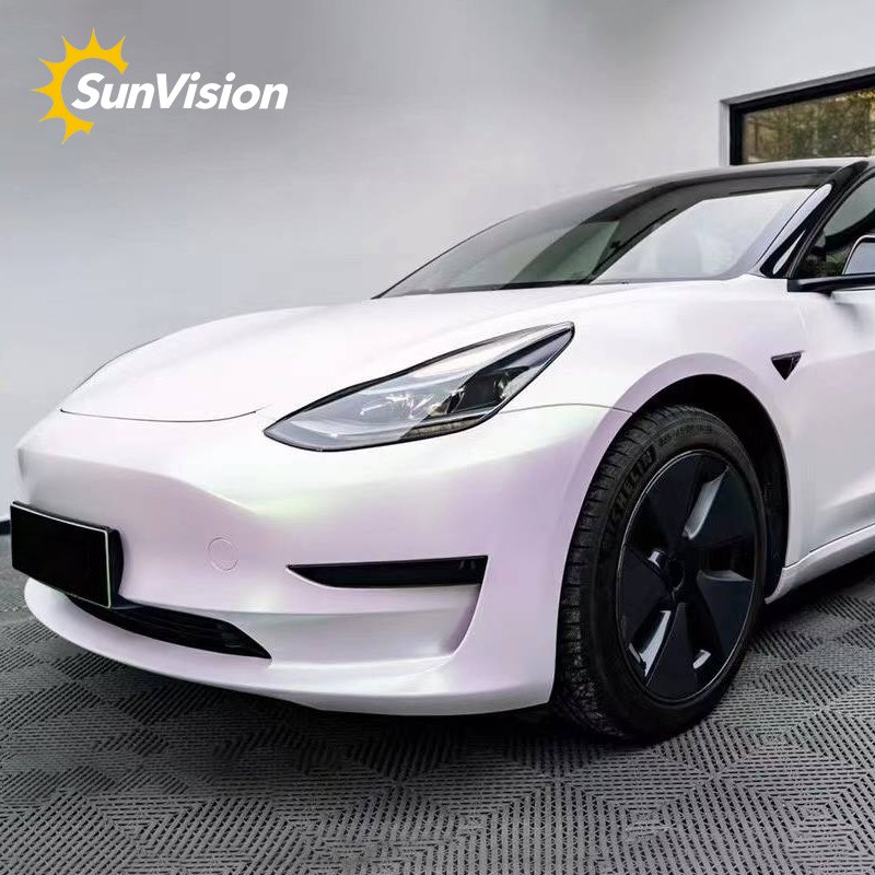 Chameleon Pink Blue White Green Glossy Metallic Car Wrap Vinyl Auto Body Color Change Film Car Wrap Vinyl With Glitter Film