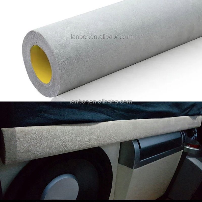 Hot-sale Self Adhesive Car Roof Ceiling Liner Interior Vinyl Wrap Micro Suede Velvet Fabric film