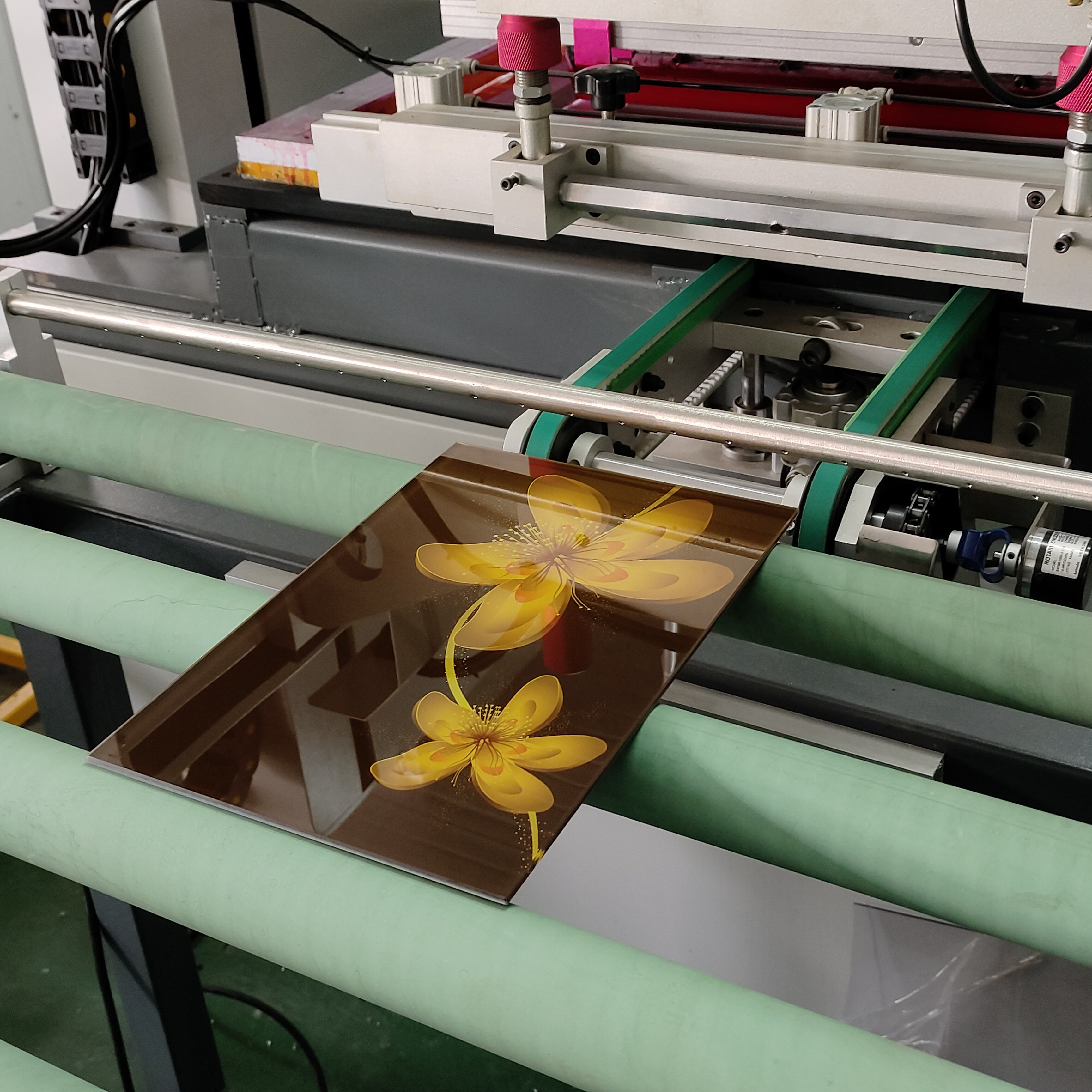 Custom Digital Printed Glass Flower On Tempered Laminated decorative Architectural Glass Home Appliance Print Glass Panel