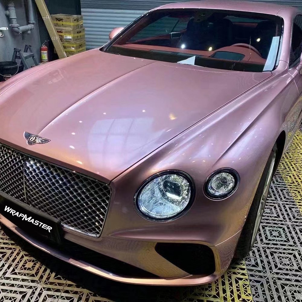 WRAPMASTER Super Gloss metallic PET Passion Pink Vinyl Car Wrap vehicle wraps